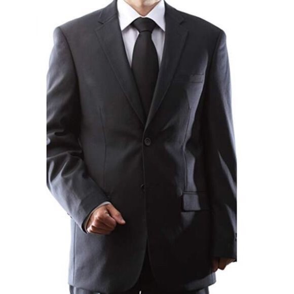 John Weitz Wool Blazer 3-Button Jacket Black Men's Big & Tall Size 48 XL $390 - Picture 1 of 10